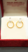 22K Gold Ladies Hoop Earrings