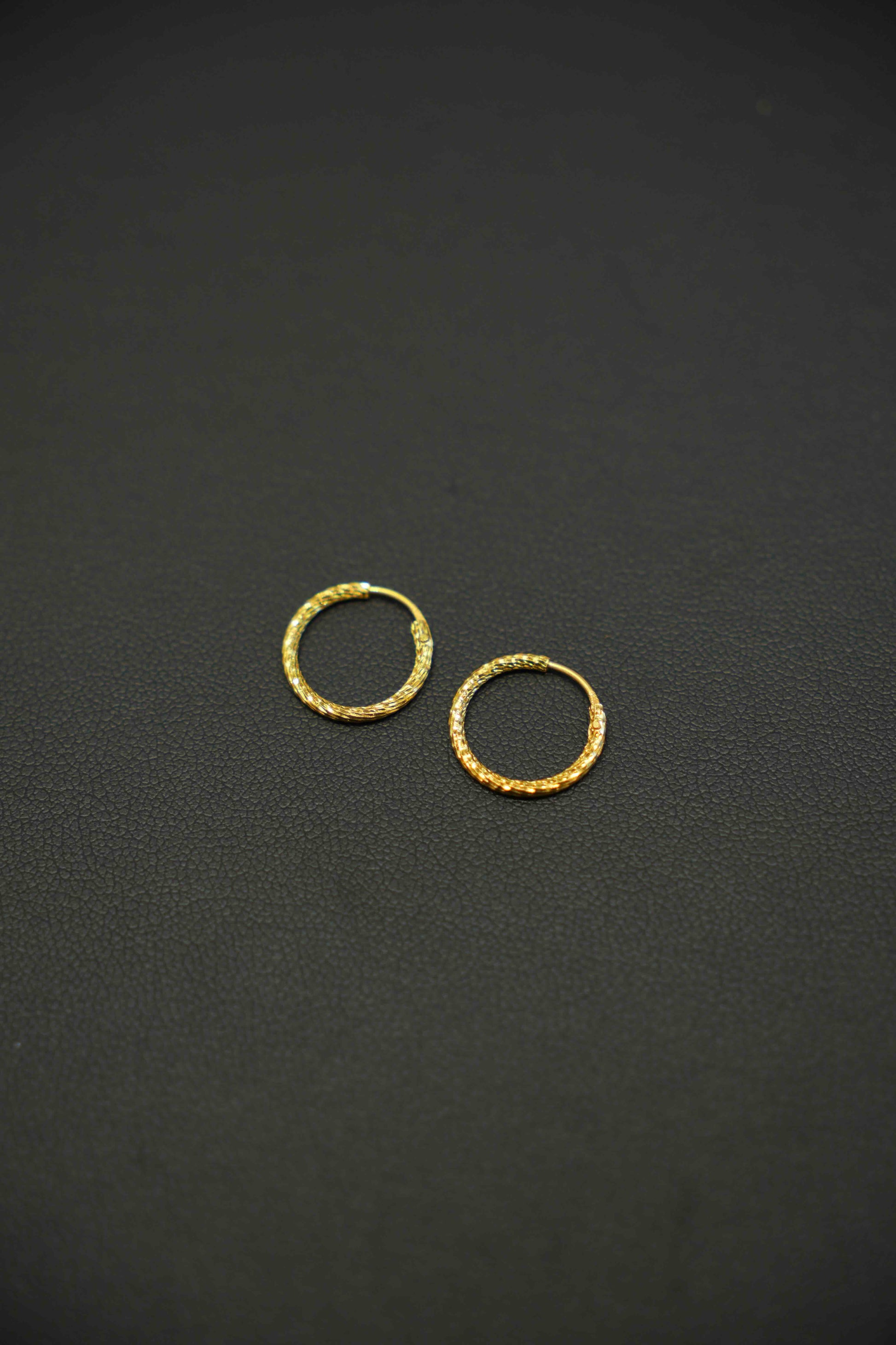 22K Gold Ladies Hoop Earrings