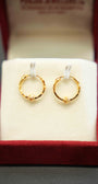 22K Gold Ladies Hoop Earrings