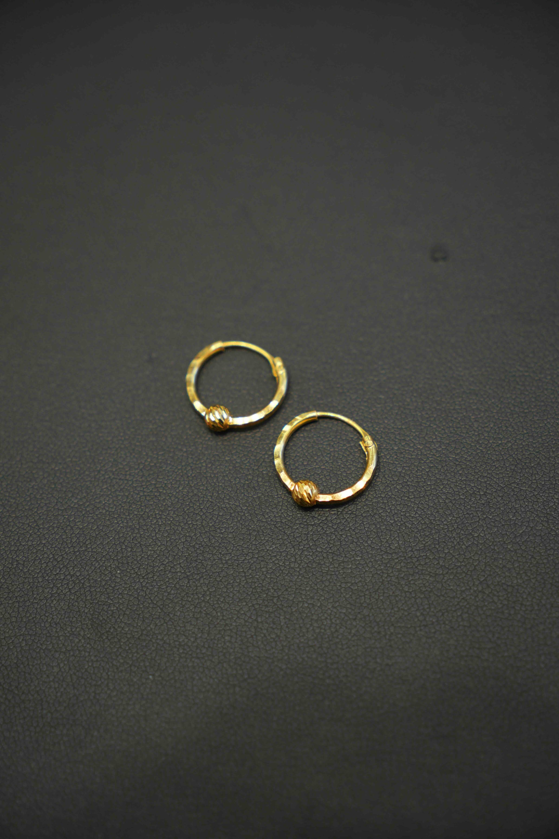22K Gold Ladies Hoop Earrings