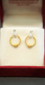 22K Gold Ladies Hoop Earrings