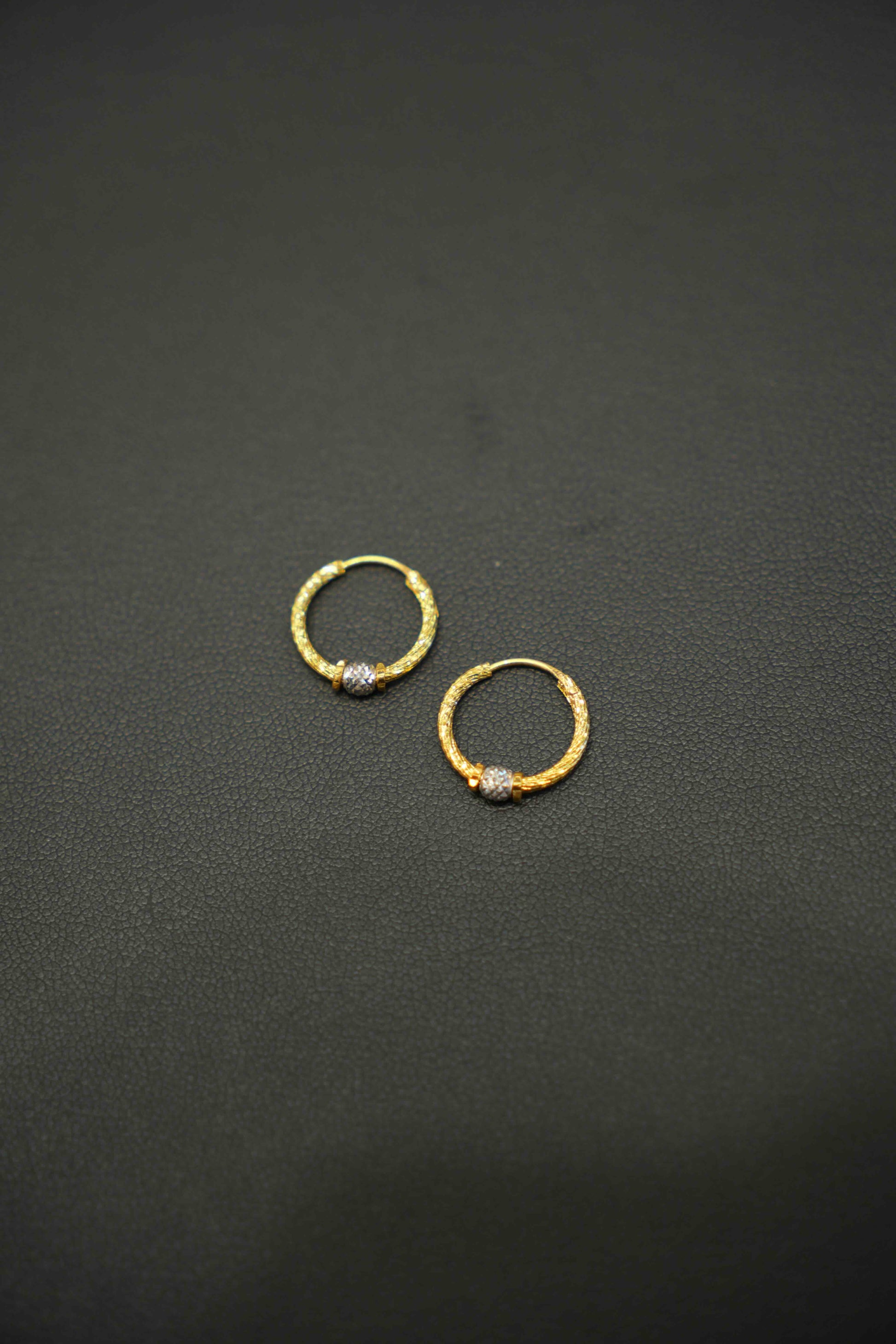 22K Gold Ladies Hoop Earrings