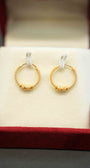 22K Gold Ladies Hoop Earrings