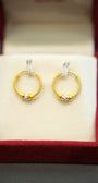 22K Gold Ladies Hoop Earrings