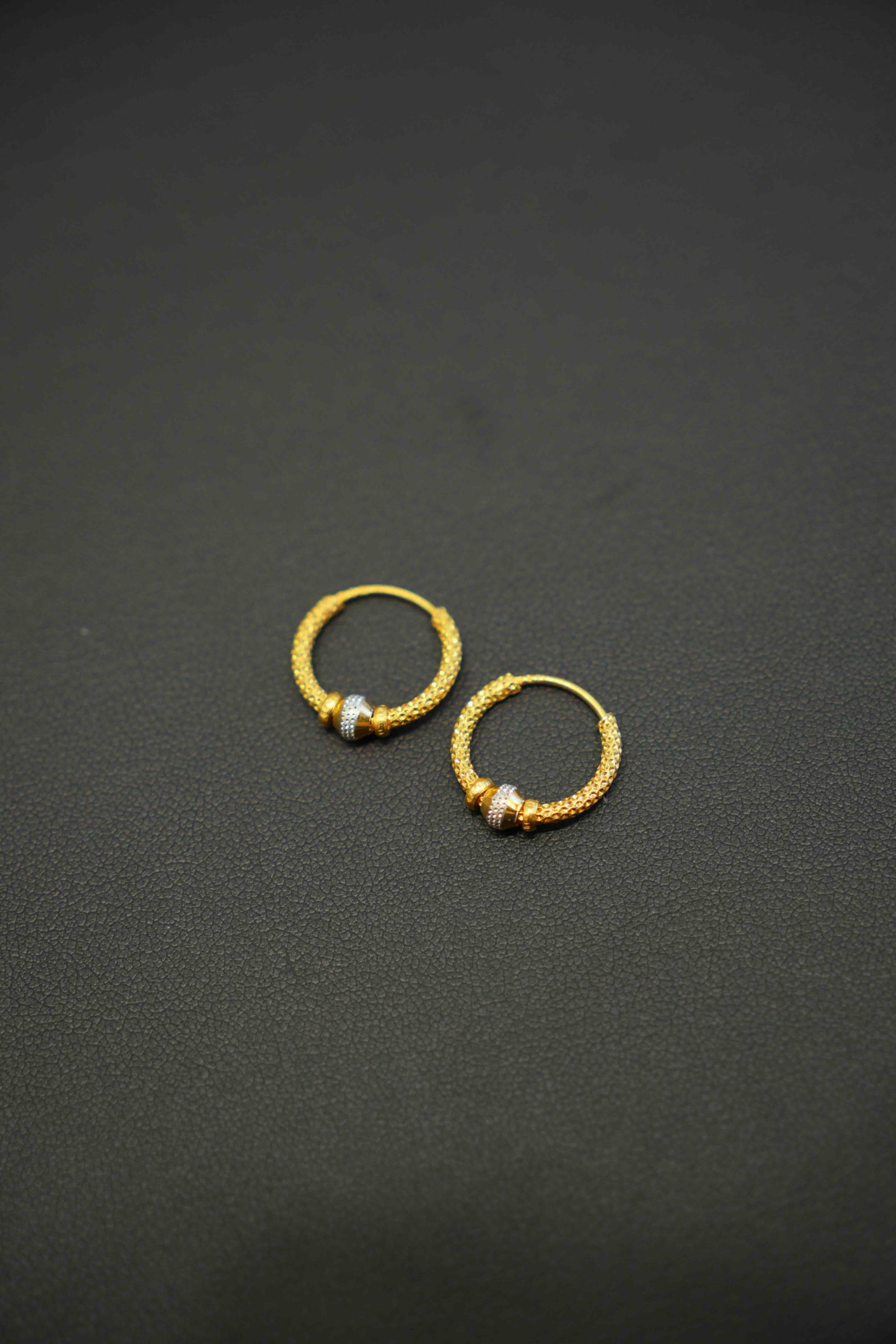 22K Gold Ladies Hoop Earrings