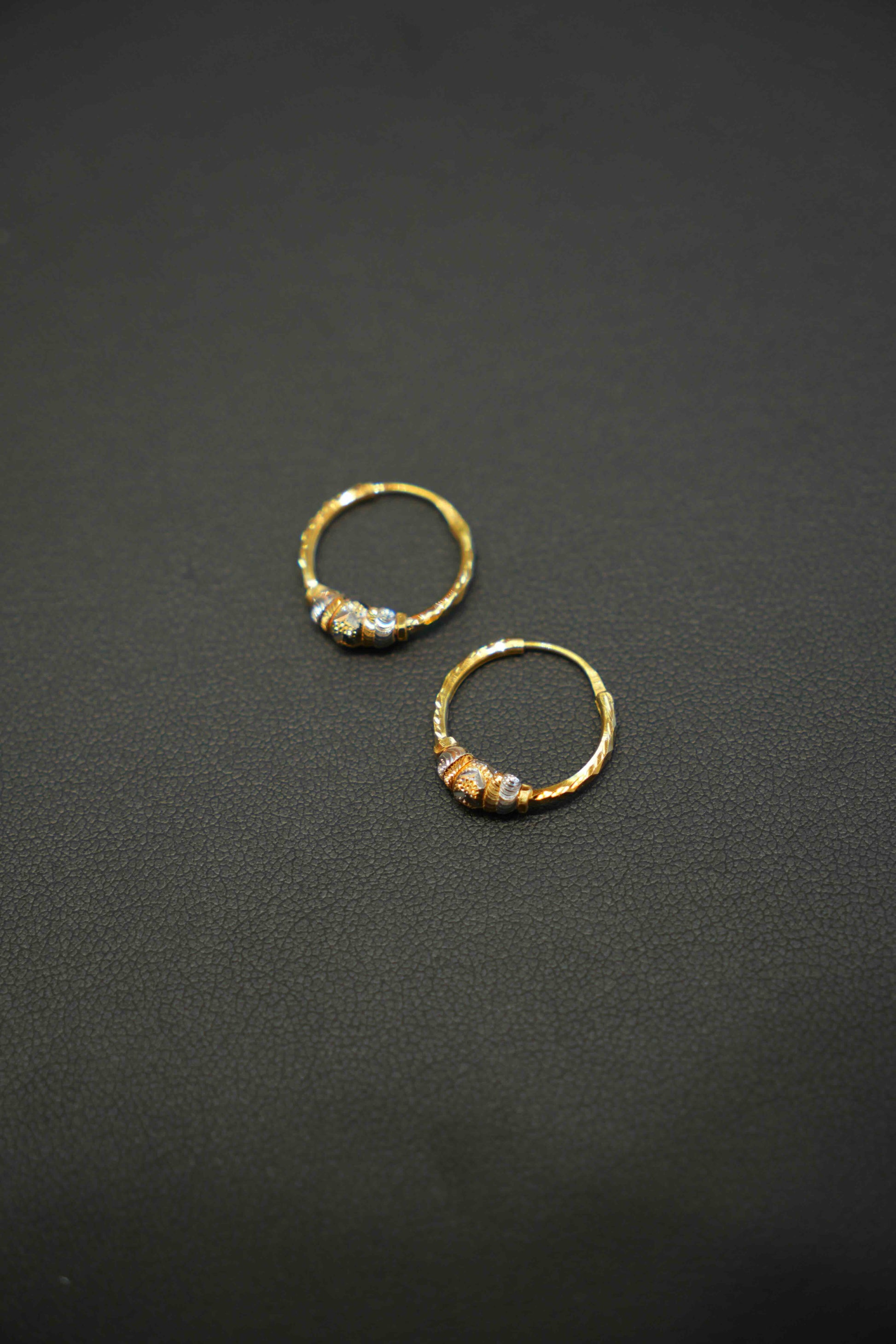 22K Gold Ladies Hoop Earrings