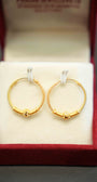 22K Gold Ladies Hoop Earrings