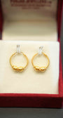 22K Gold Ladies Hoop Earrings