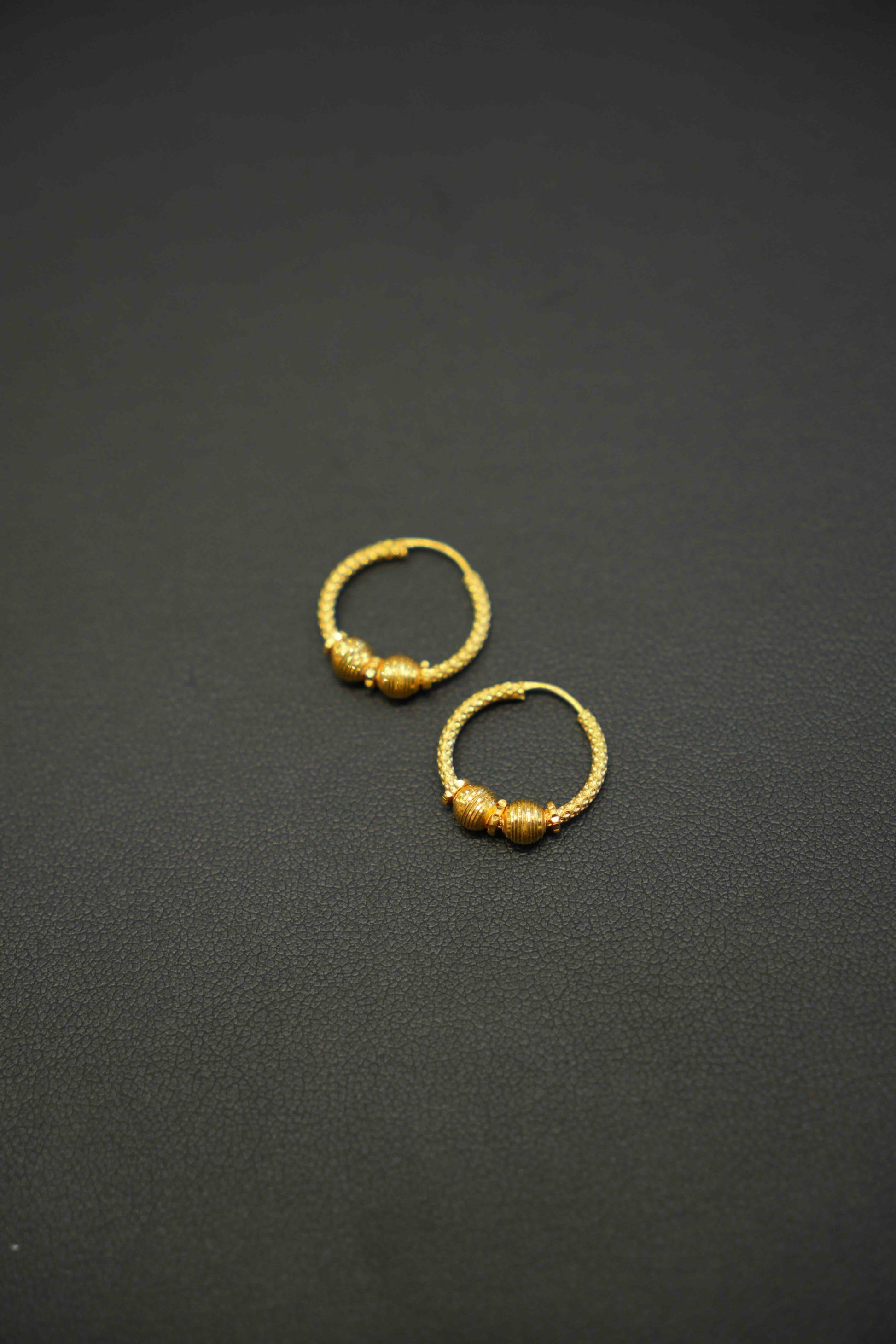 22K Gold Ladies Hoop Earrings