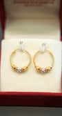 22K Gold Ladies Hoop Earrings