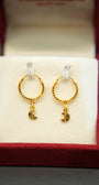 22K Gold Ladies Hanging Earrings