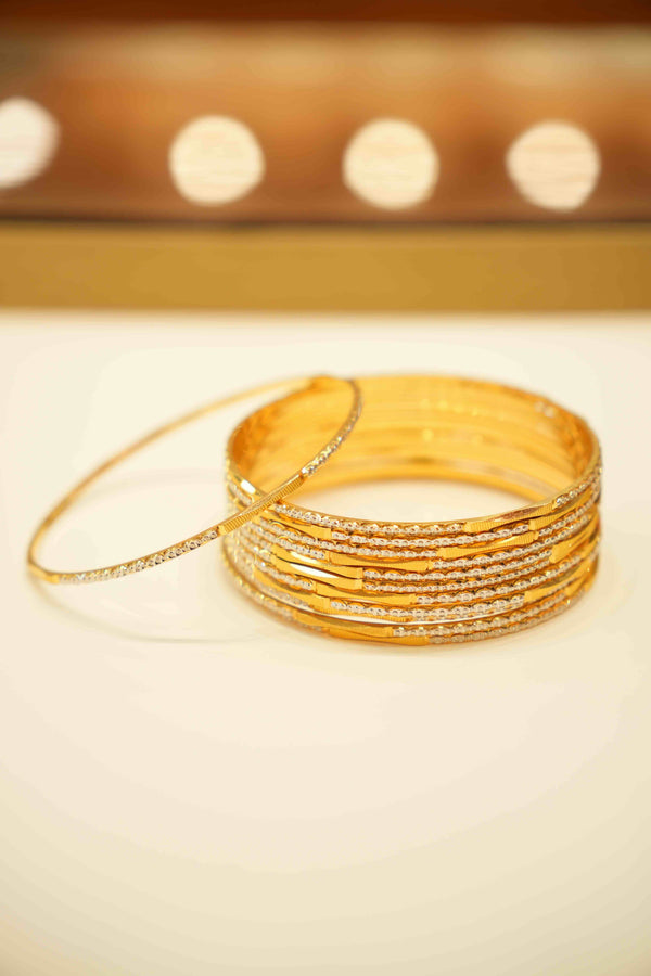 22k Gold Ladies Bangles Set