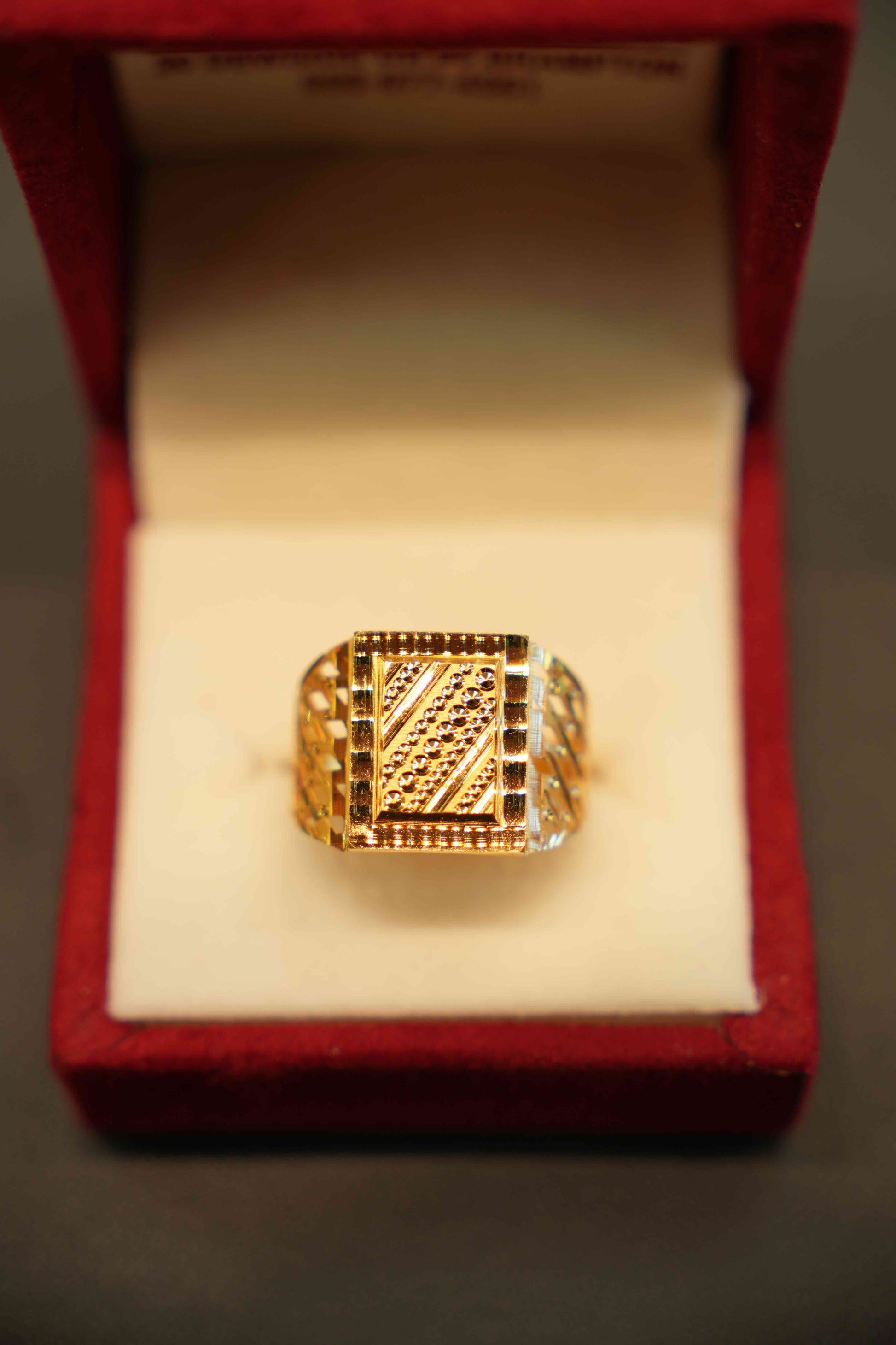 22K Gold Designer Men's Ring