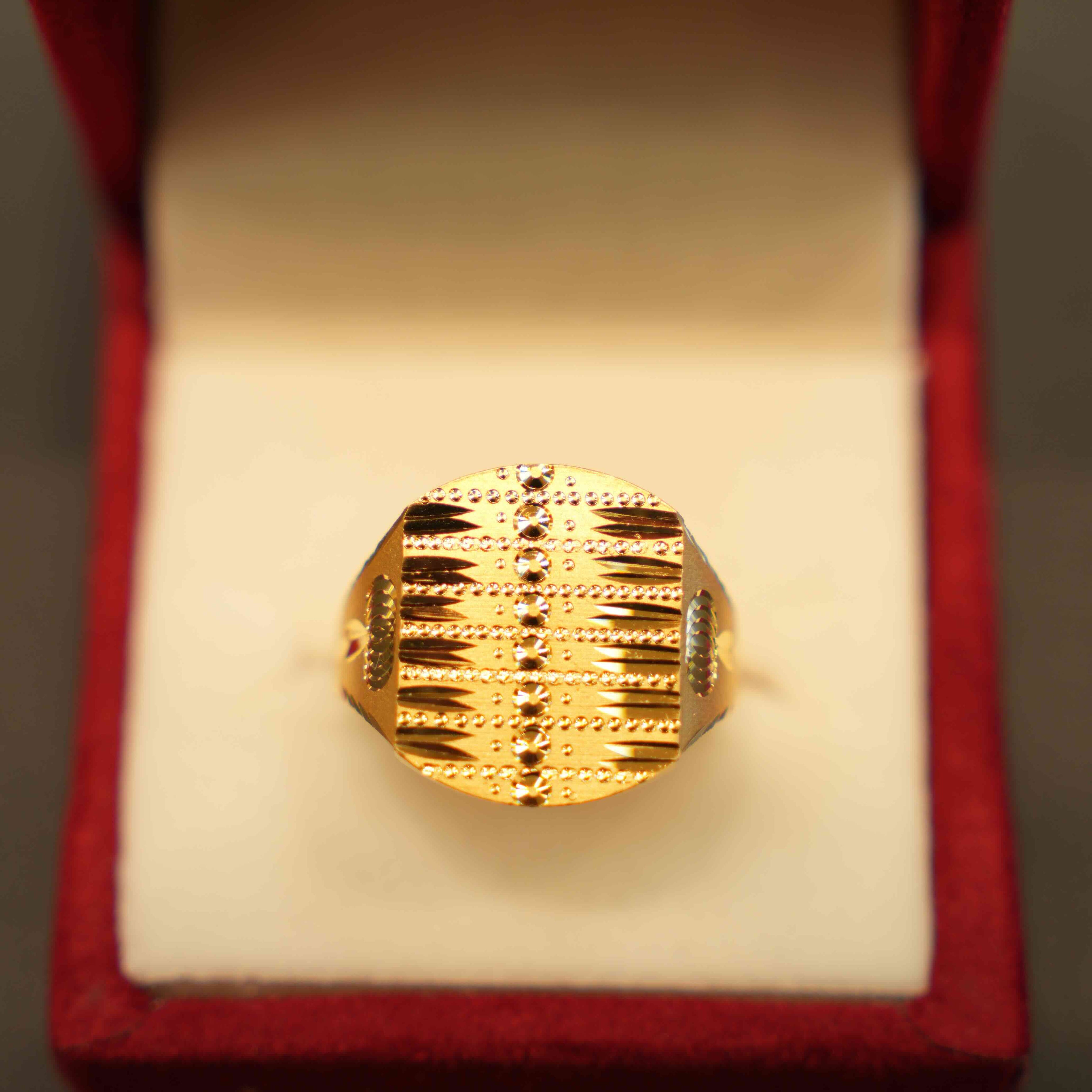 22K Gold Designer Men's Ring