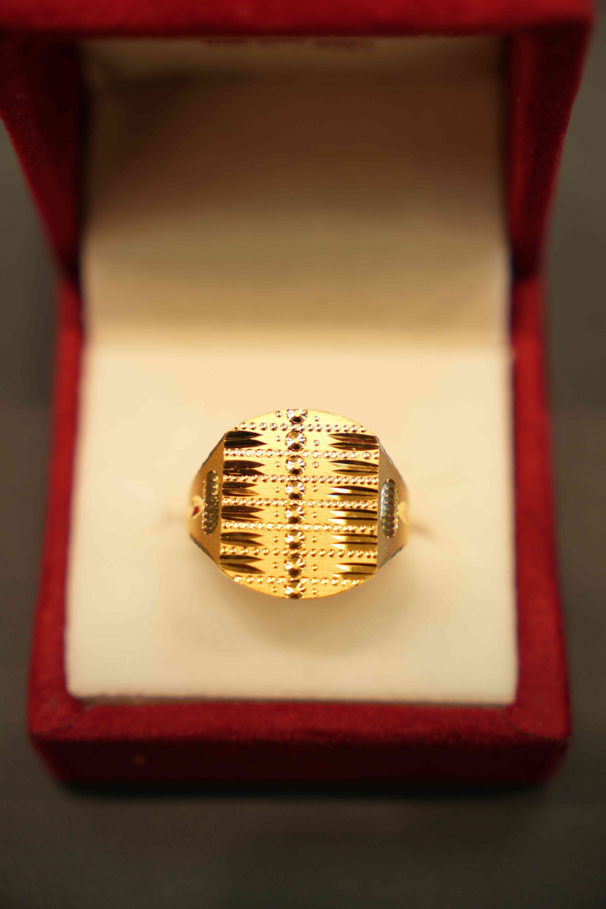 22K Gold Designer Men's Ring