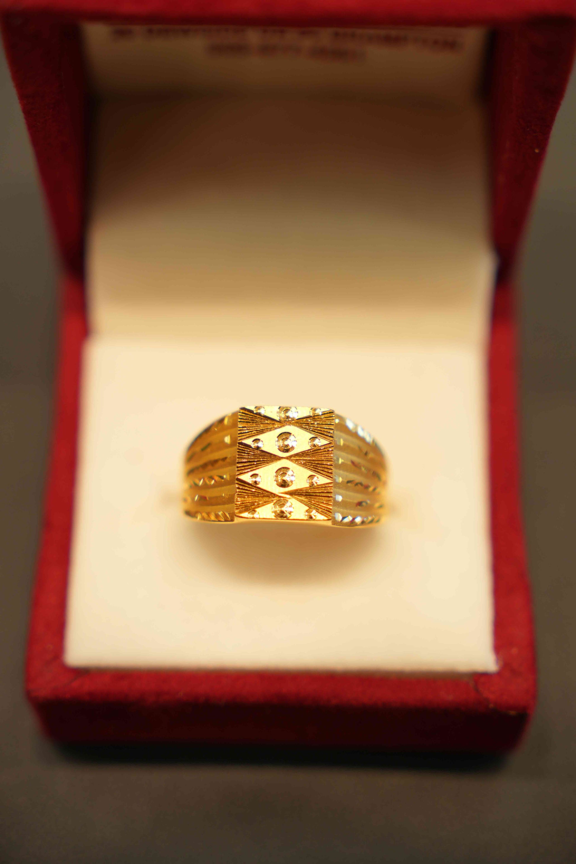 22K Gold Designer Men's Ring