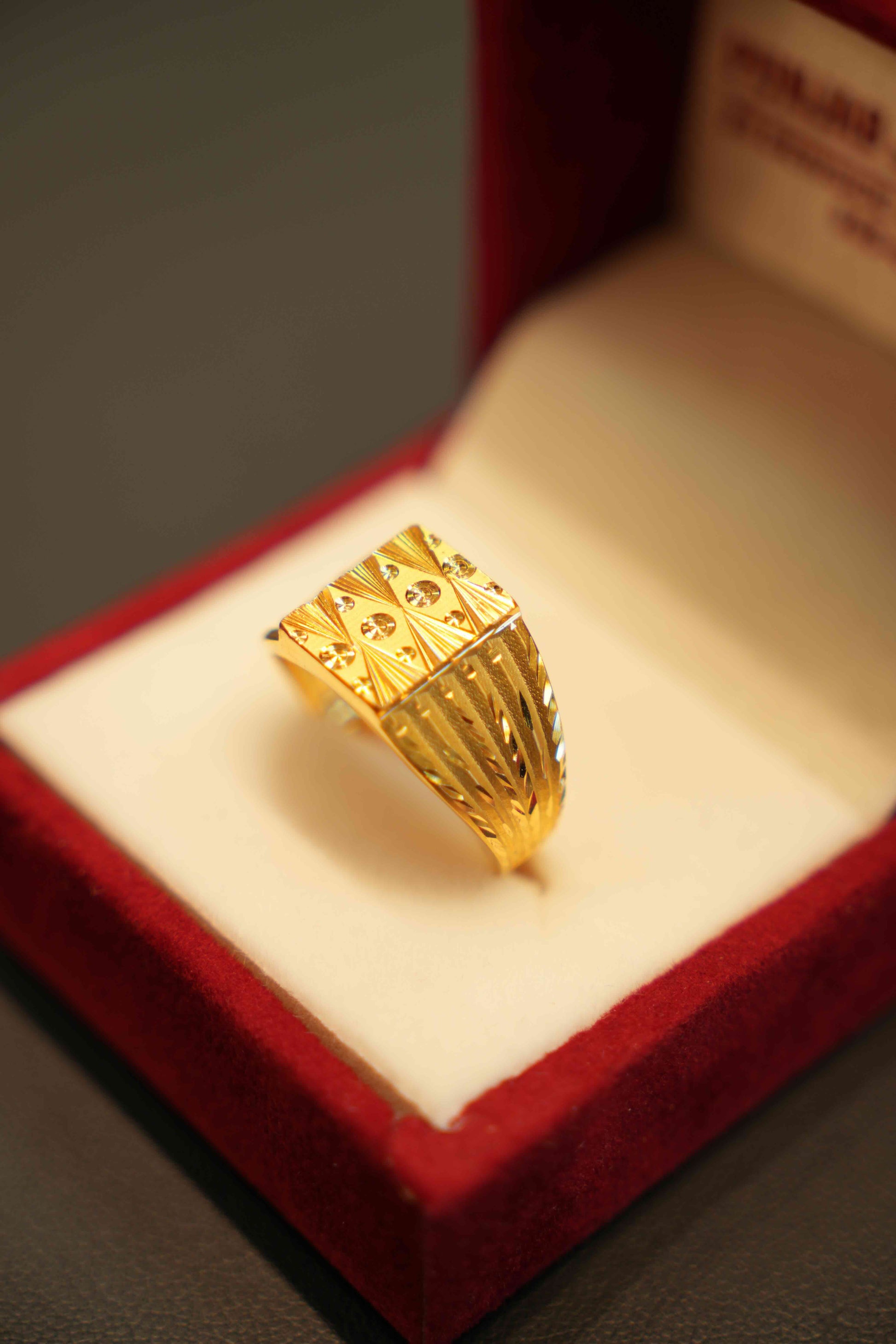 22K Gold Designer Men's Ring