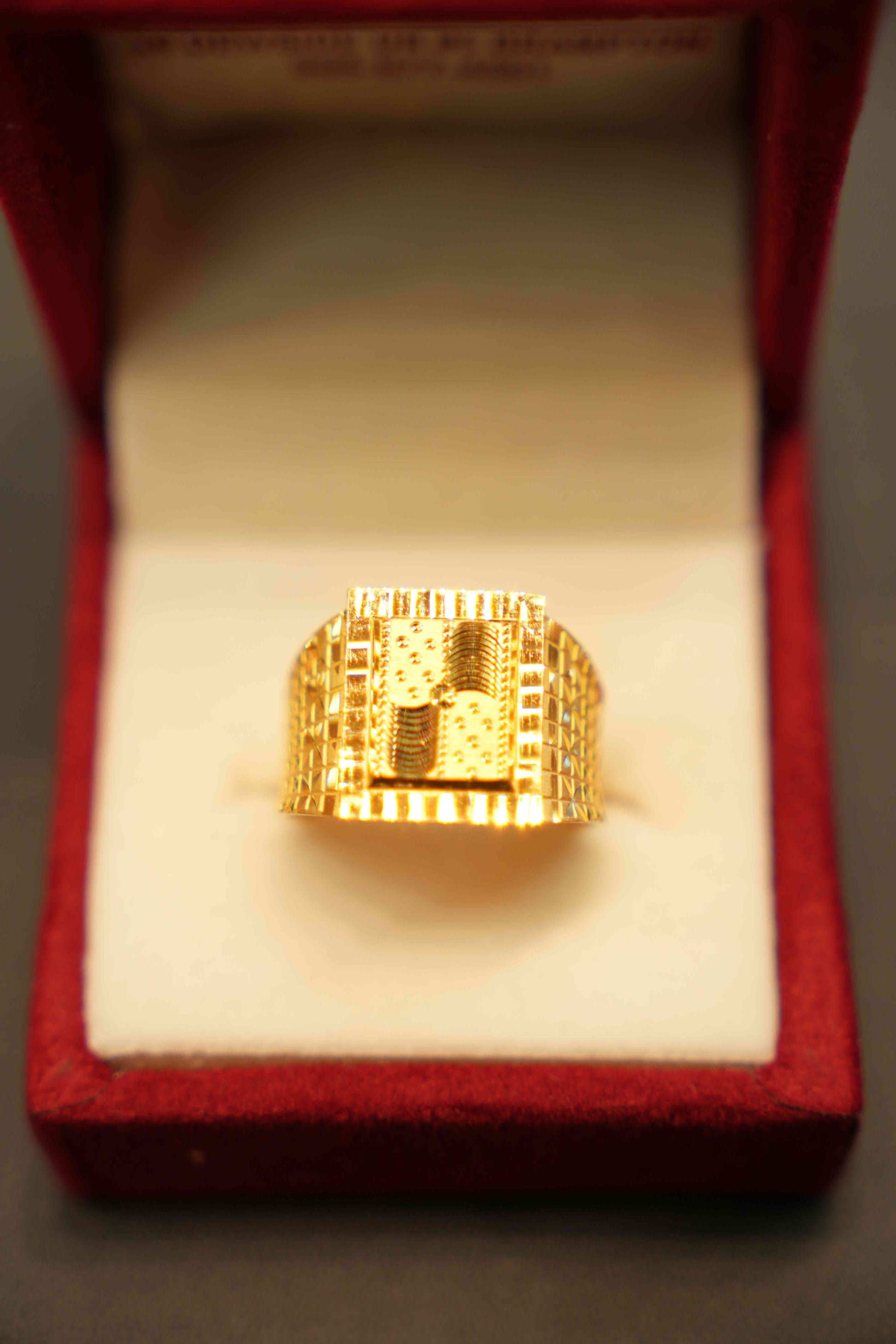 22K Gold Designer Men's Ring