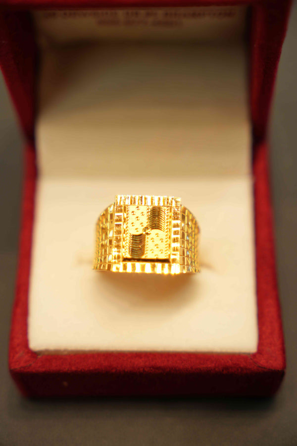 22K Gold Designer Men's Ring