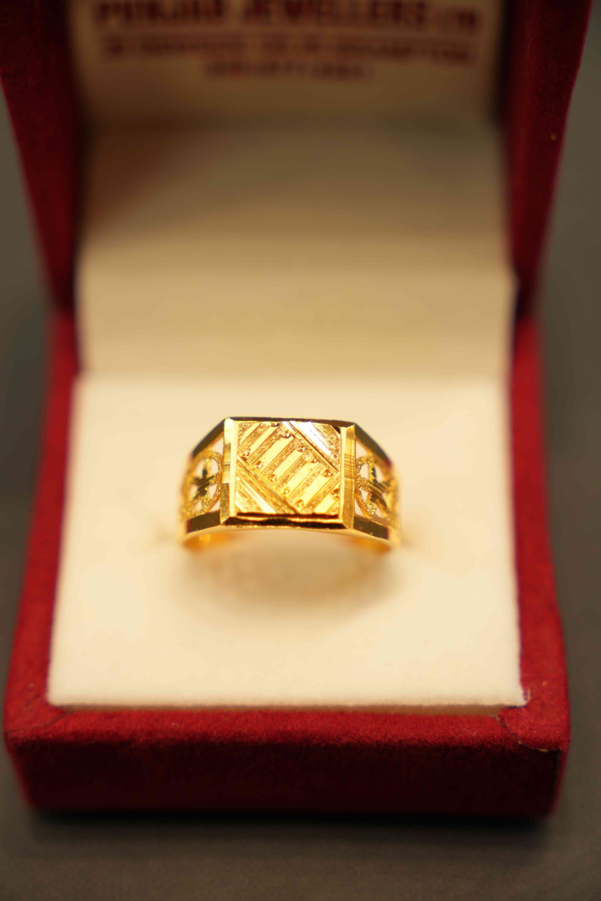 22K Gold Designer Men's Ring