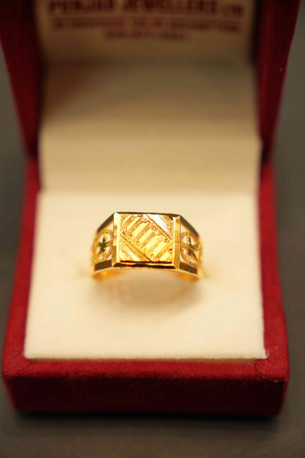 22K Gold Designer Men's Ring