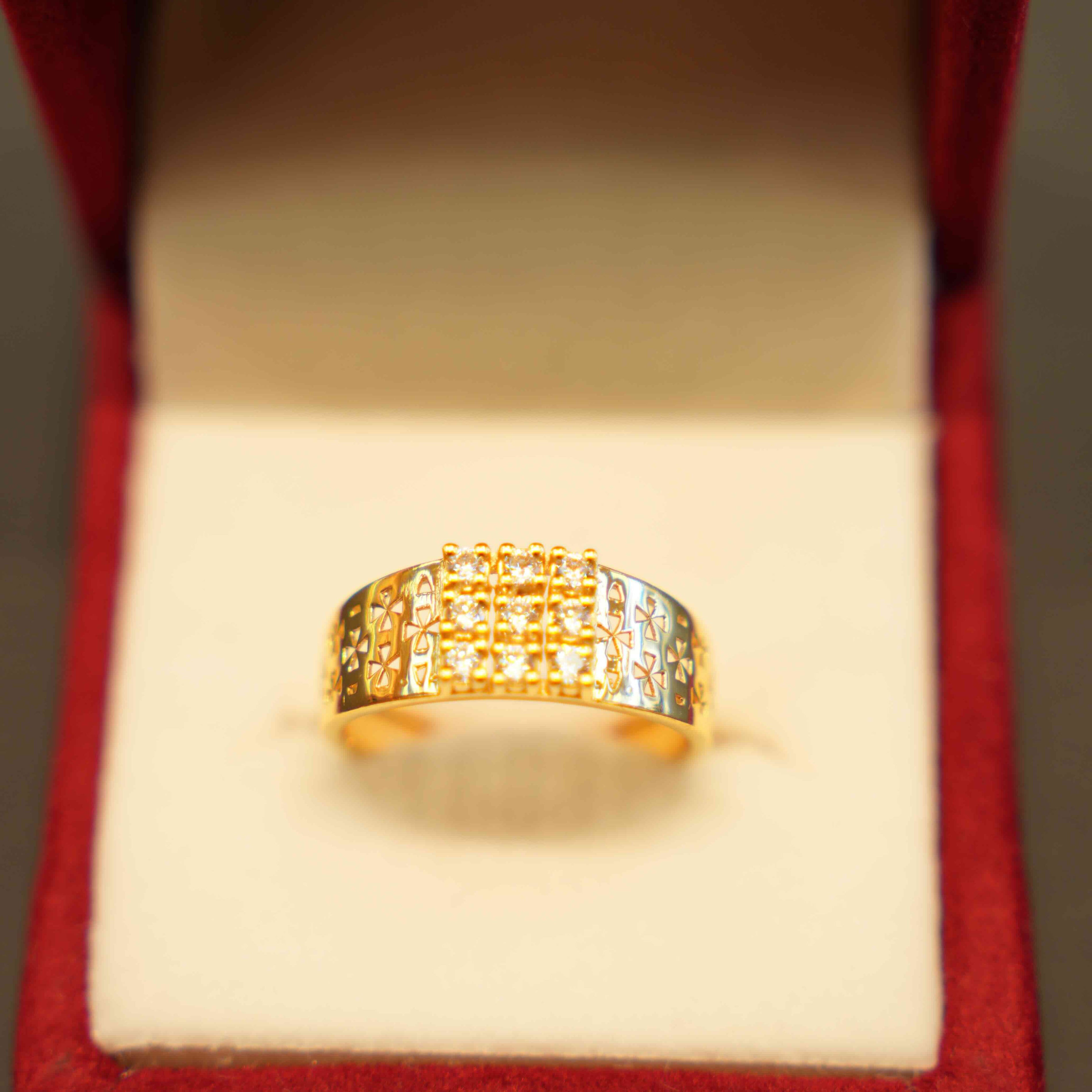 22K Gold Designer Men's Ring