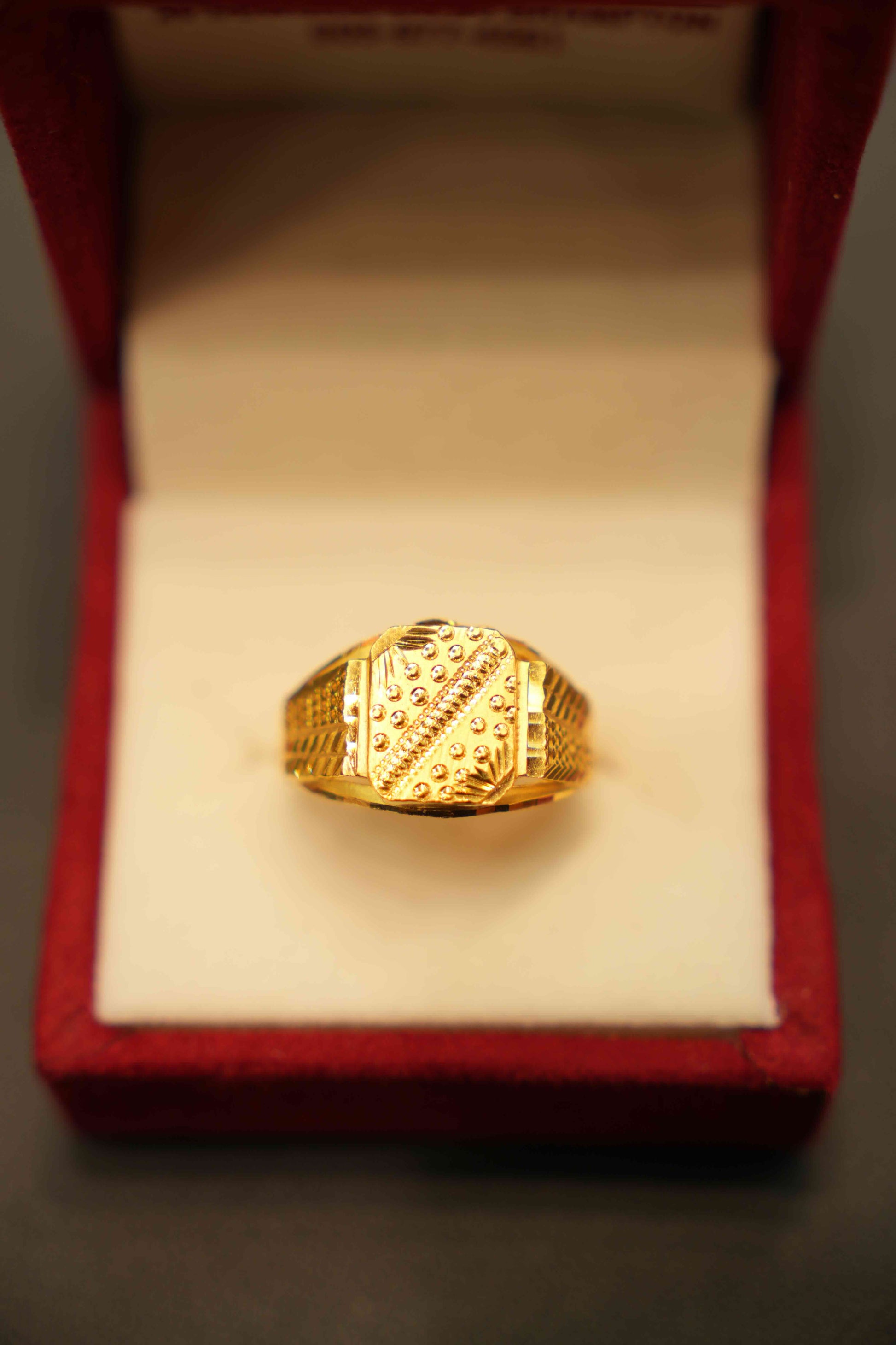 22K Gold Designer Men's Ring