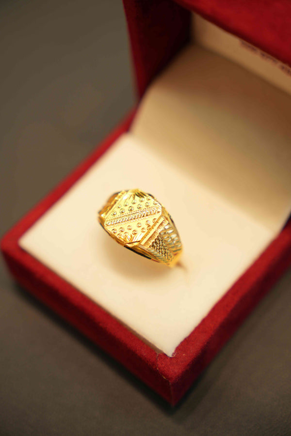 22K Gold Designer Men's Ring