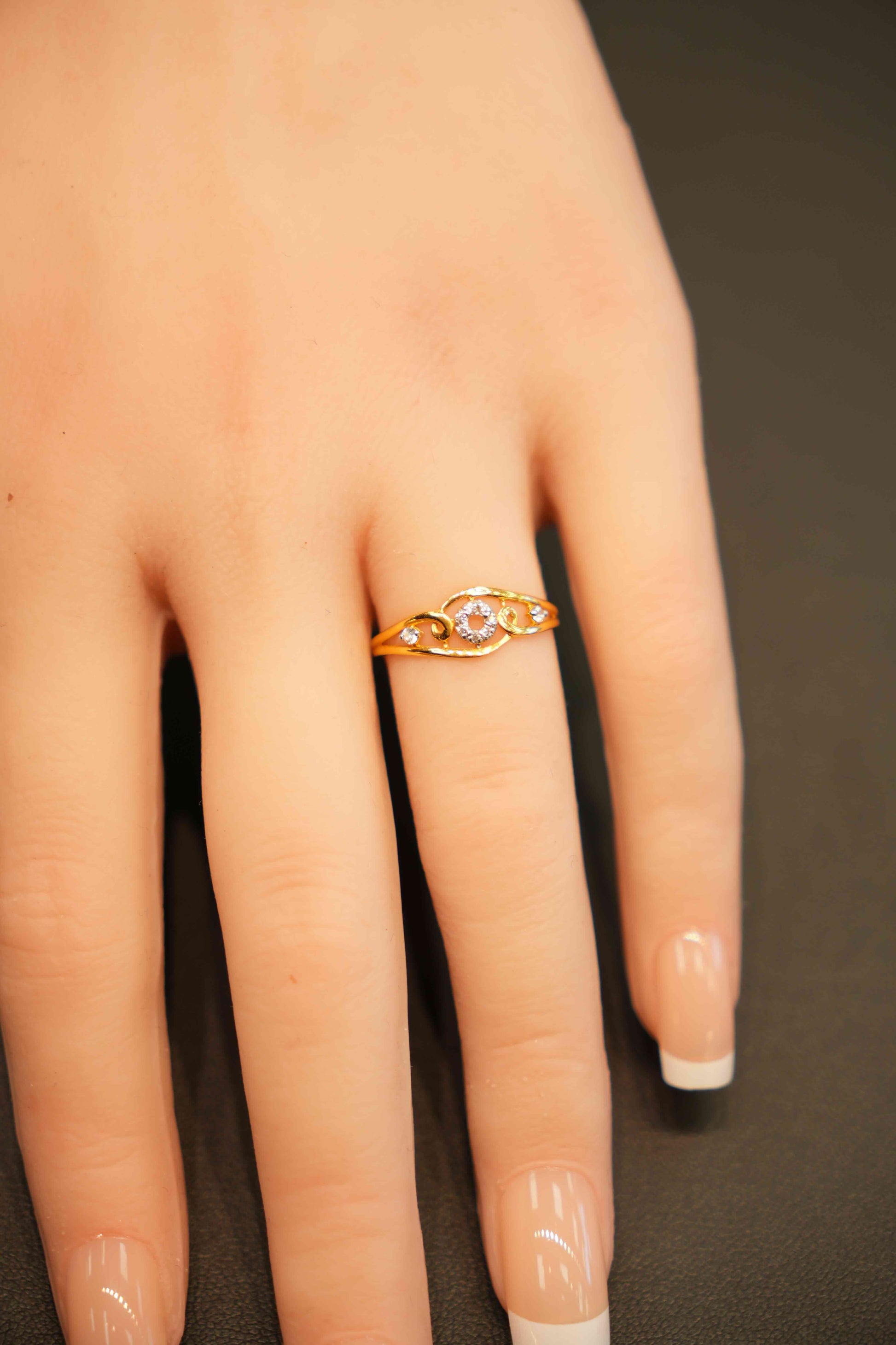 22K Gold Designer Ladies Ring