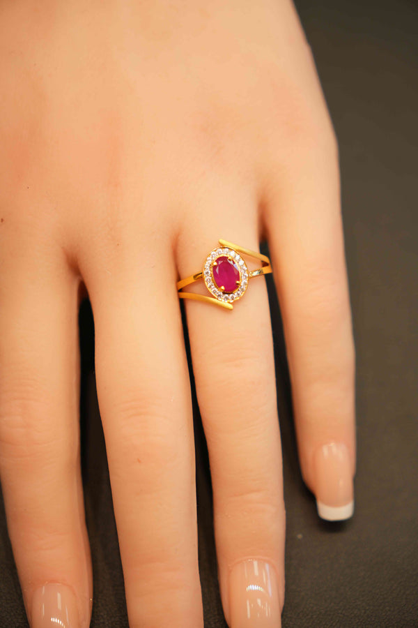22K Gold Designer Ladies Ring