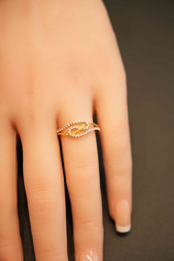 22K Gold Designer Ladies Ring