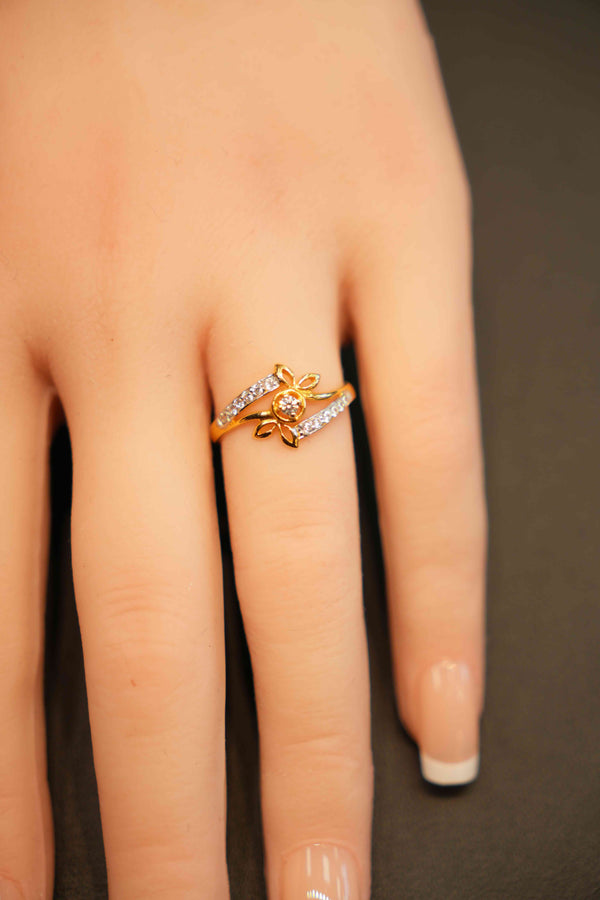 22K Gold Designer Ladies Ring
