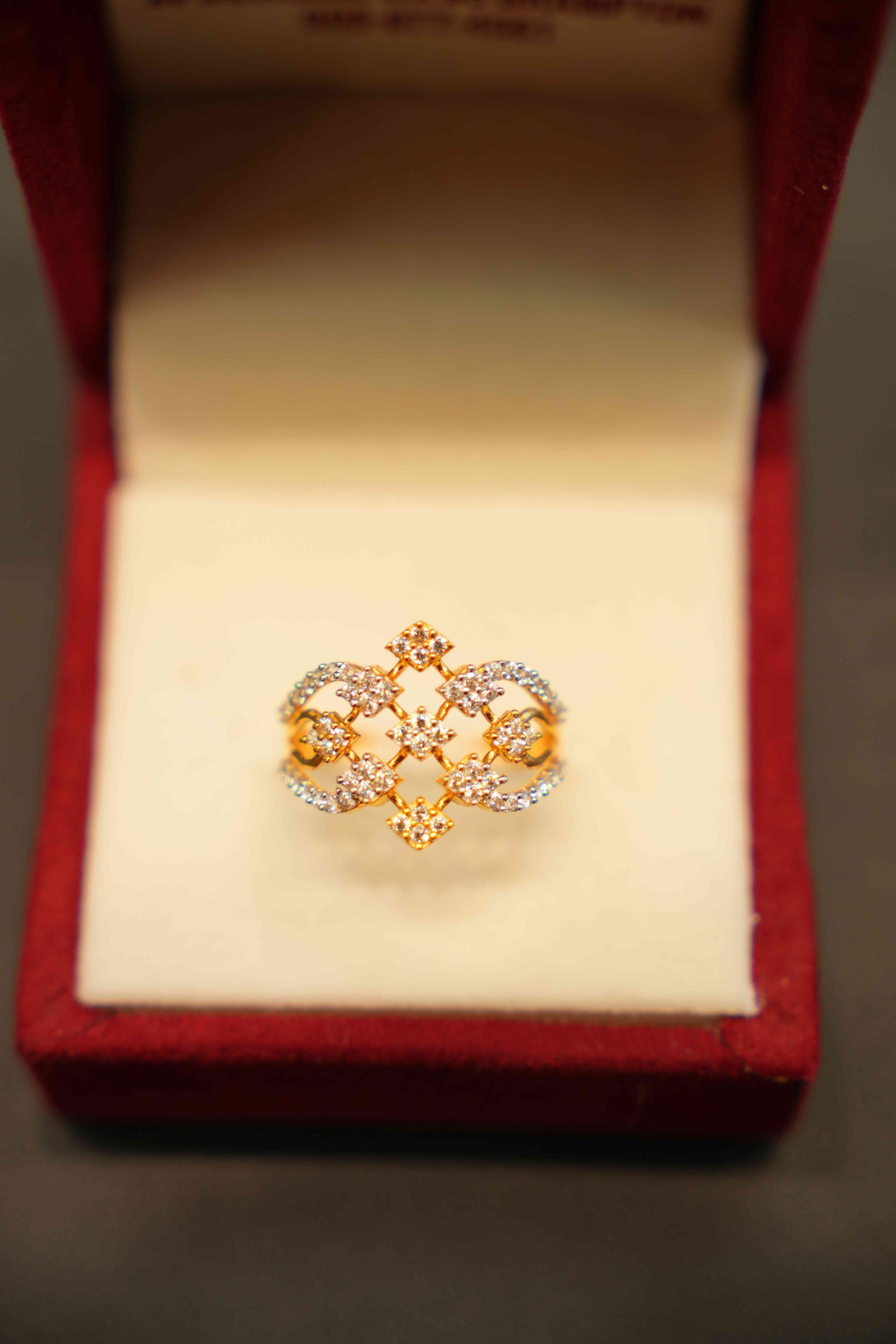 22K Gold Designer Ladies Ring