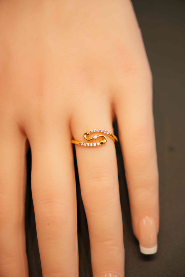 22K Gold Designer Ladies Ring