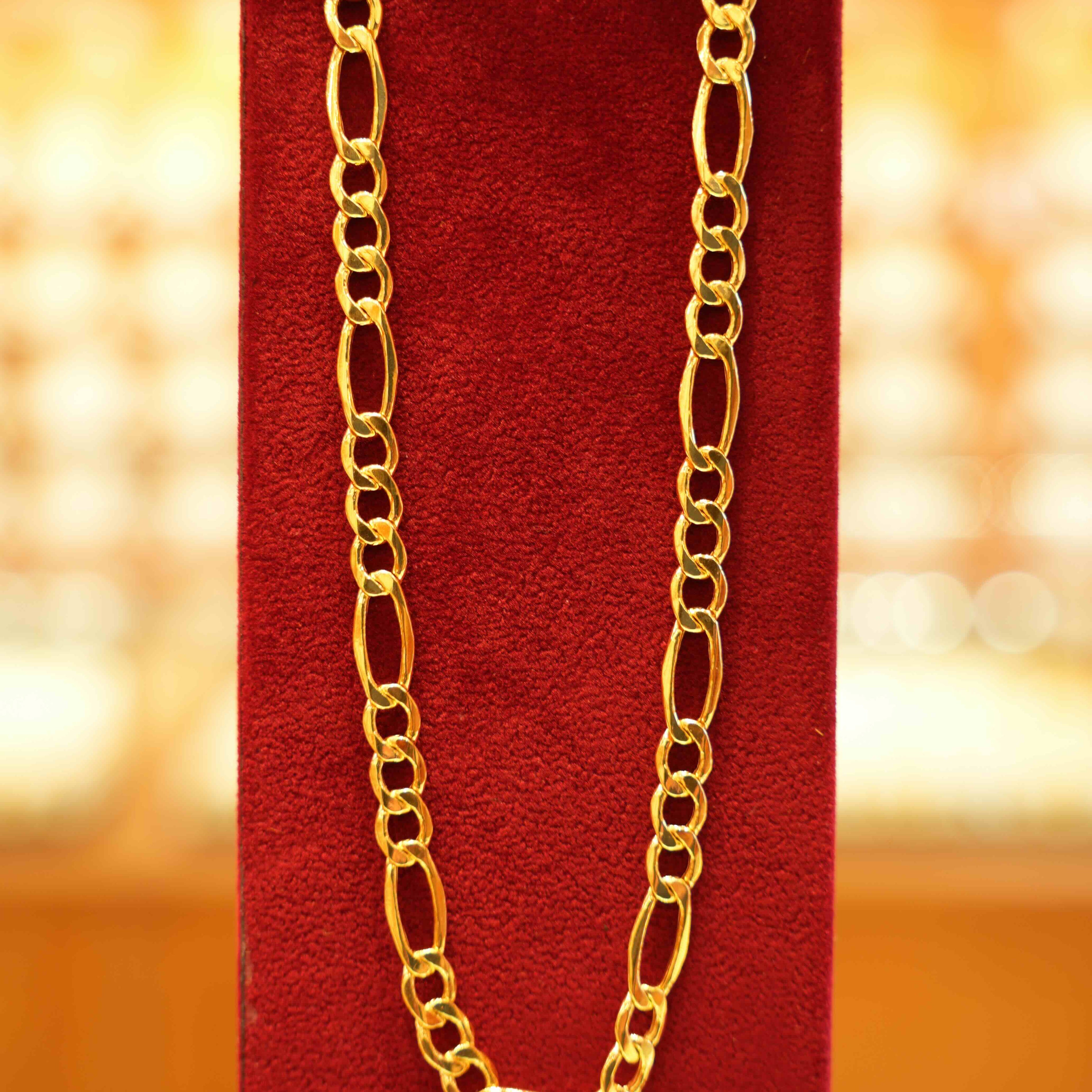 22K Gold Designer Men's Chain (22 Inches)