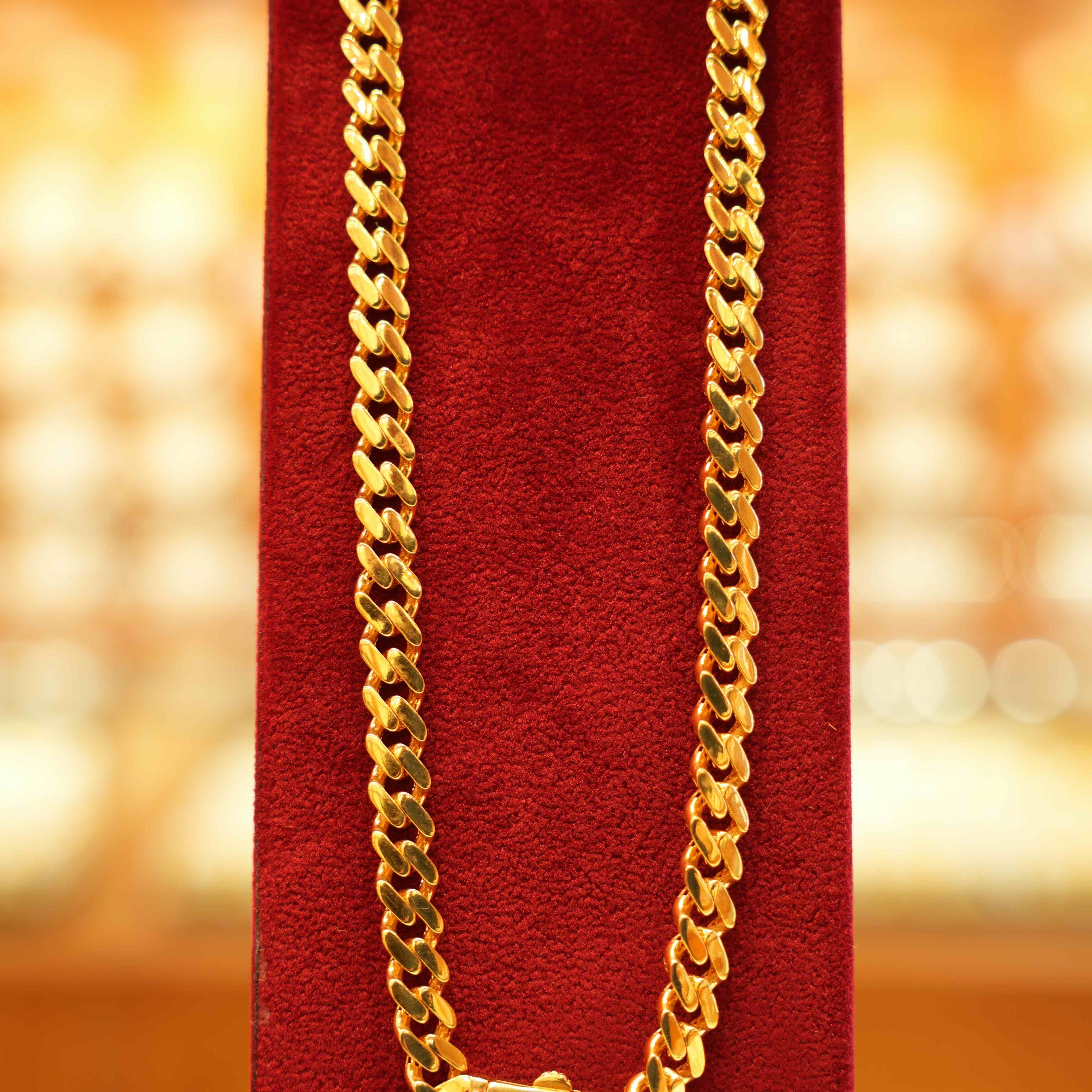 22K Gold Designer Men's Chain (22 Inches)