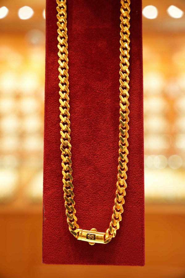 22K Gold Designer Men's Chain (22 Inches)