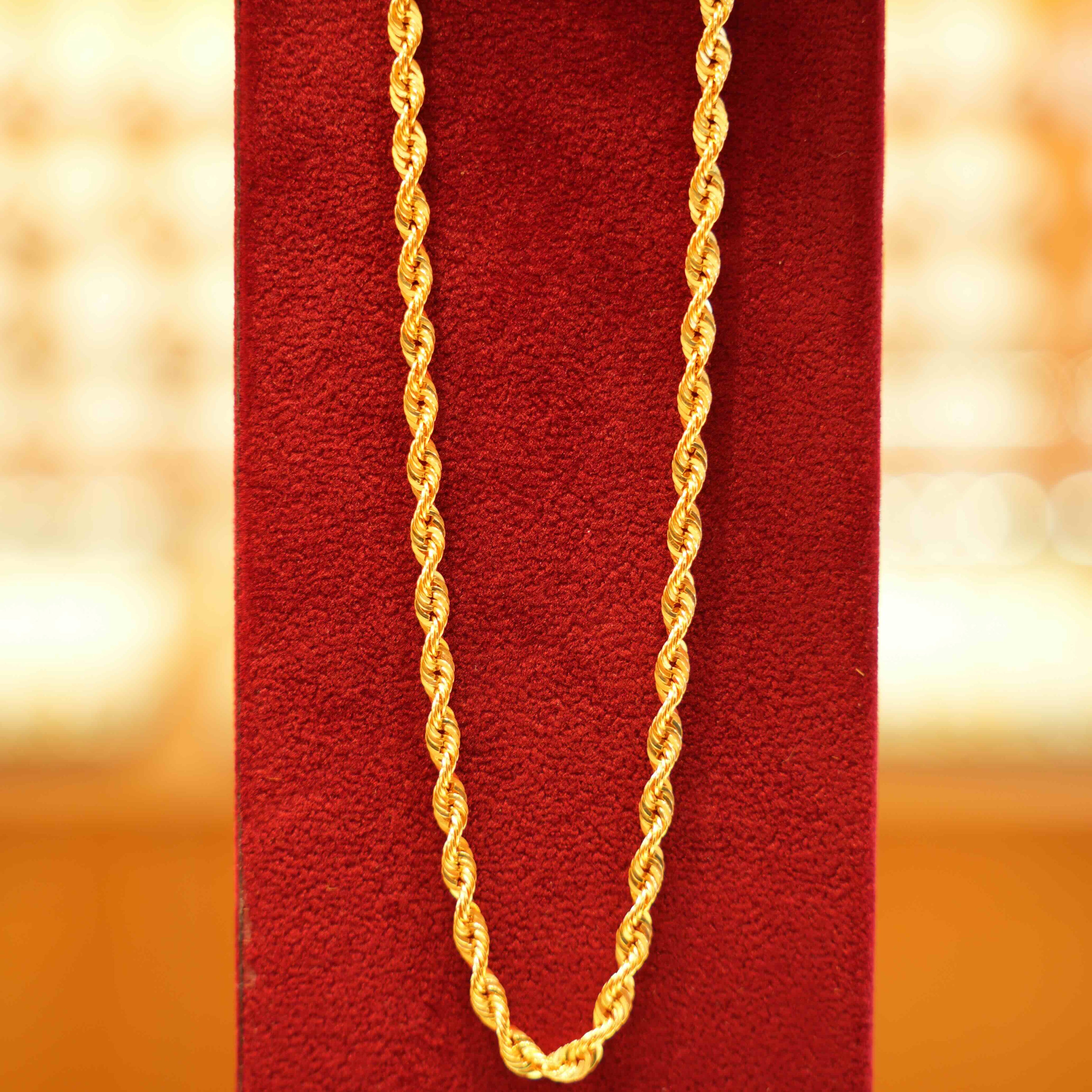 22K Gold Designer Men's Chain (22 Inches)