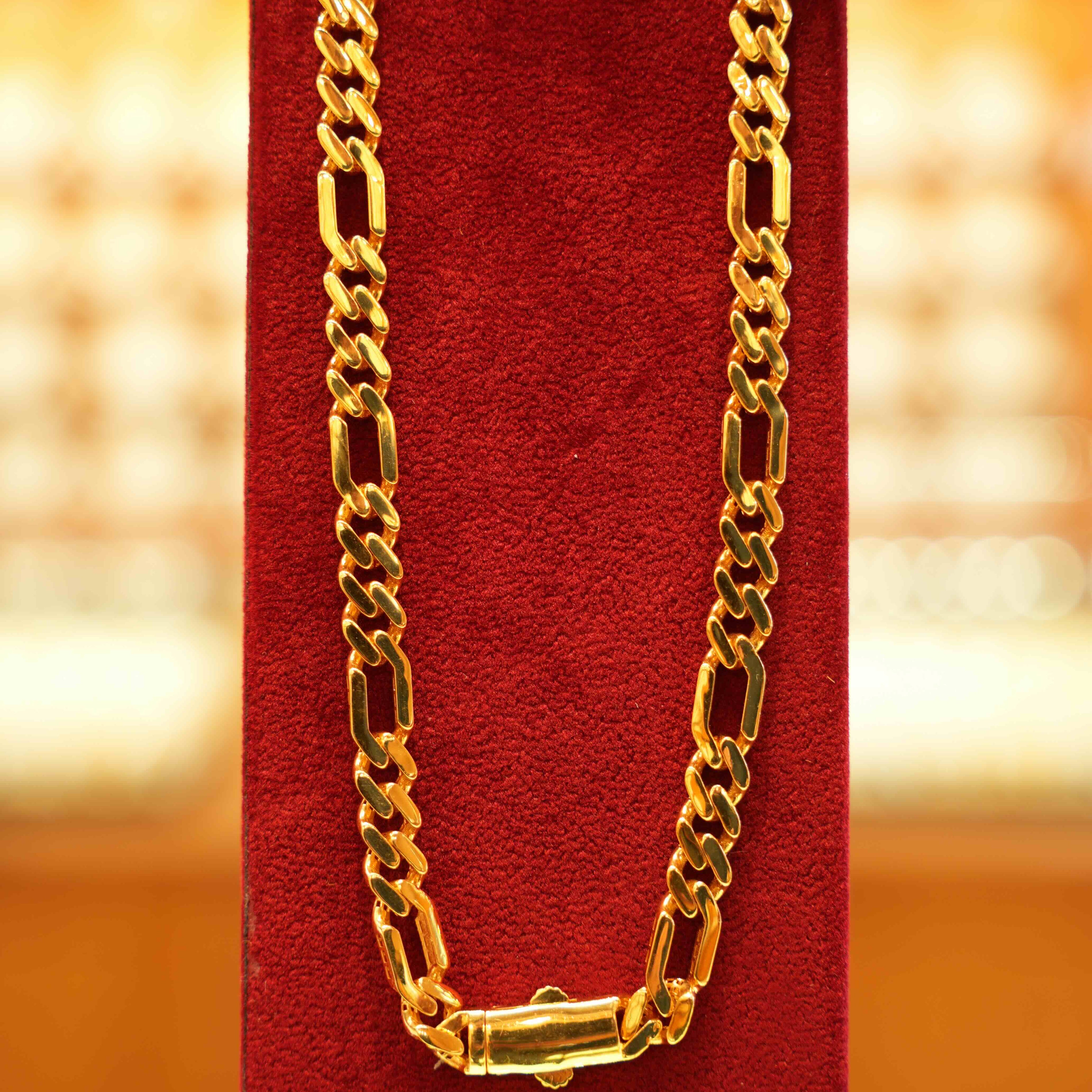 22K Gold Designer Men's Chain (22 Inches)