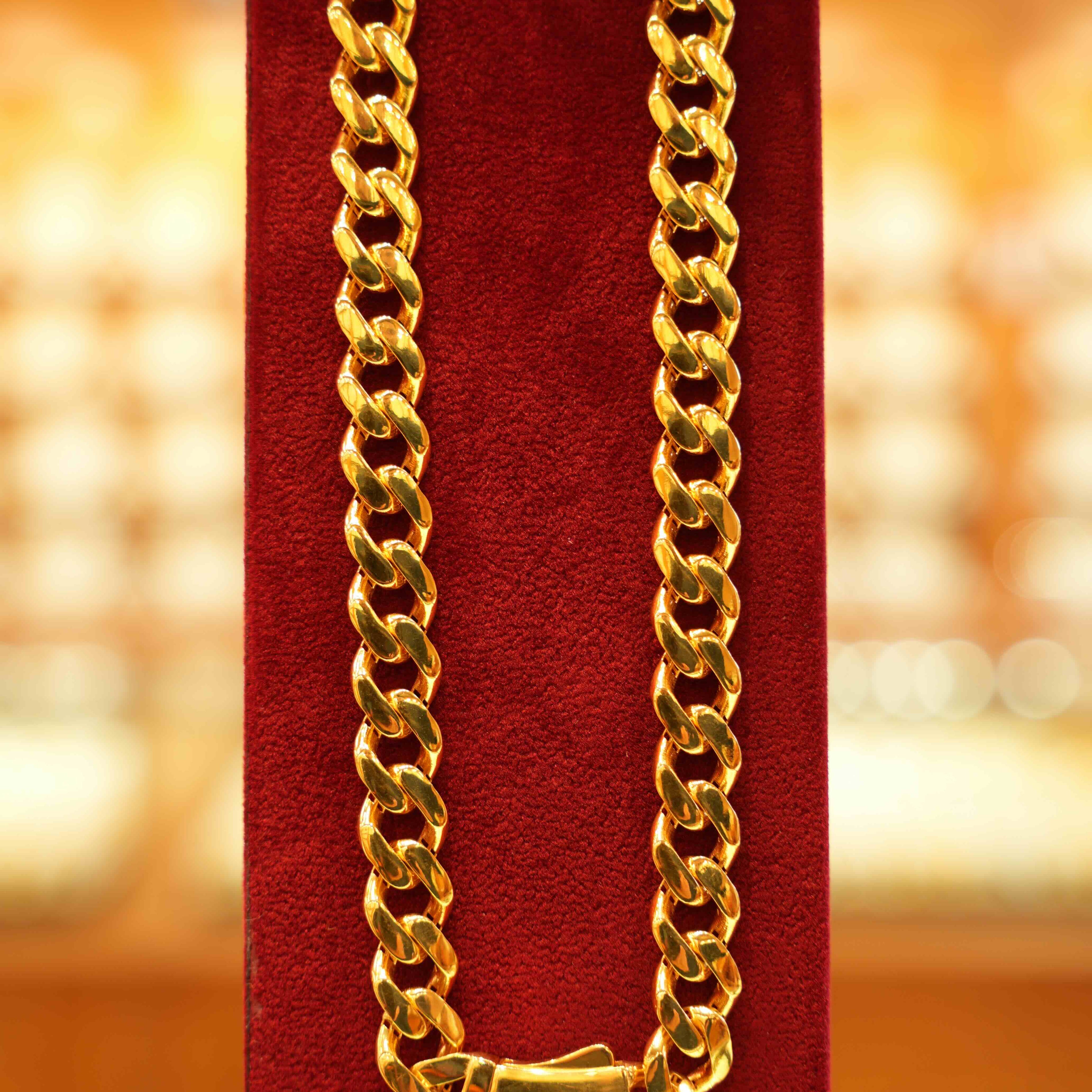 22K Gold Designer Men's Chain (20 Inches)