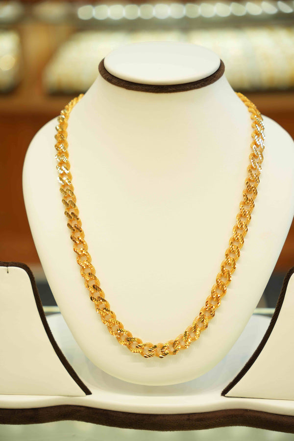 22K Gold Designer Men's Chain (20 Inches)