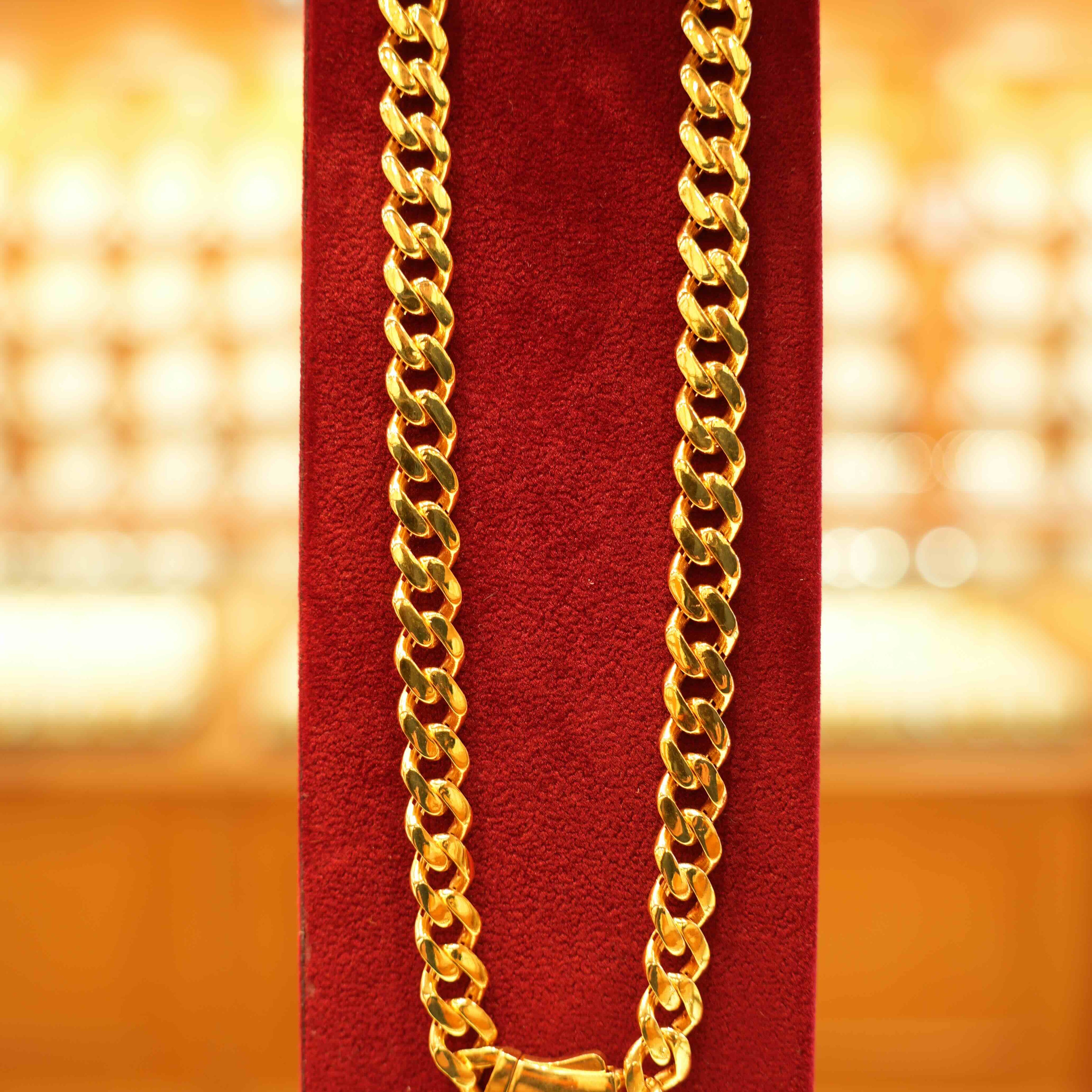 22K Gold Designer Men's Chain (20 Inches)
