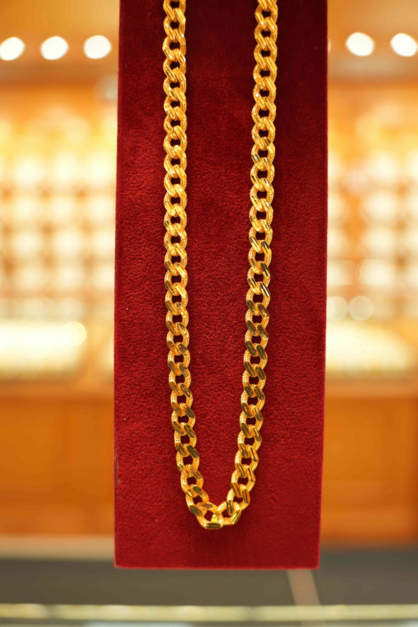 22K Gold Designer Men's Chain (20 Inches)