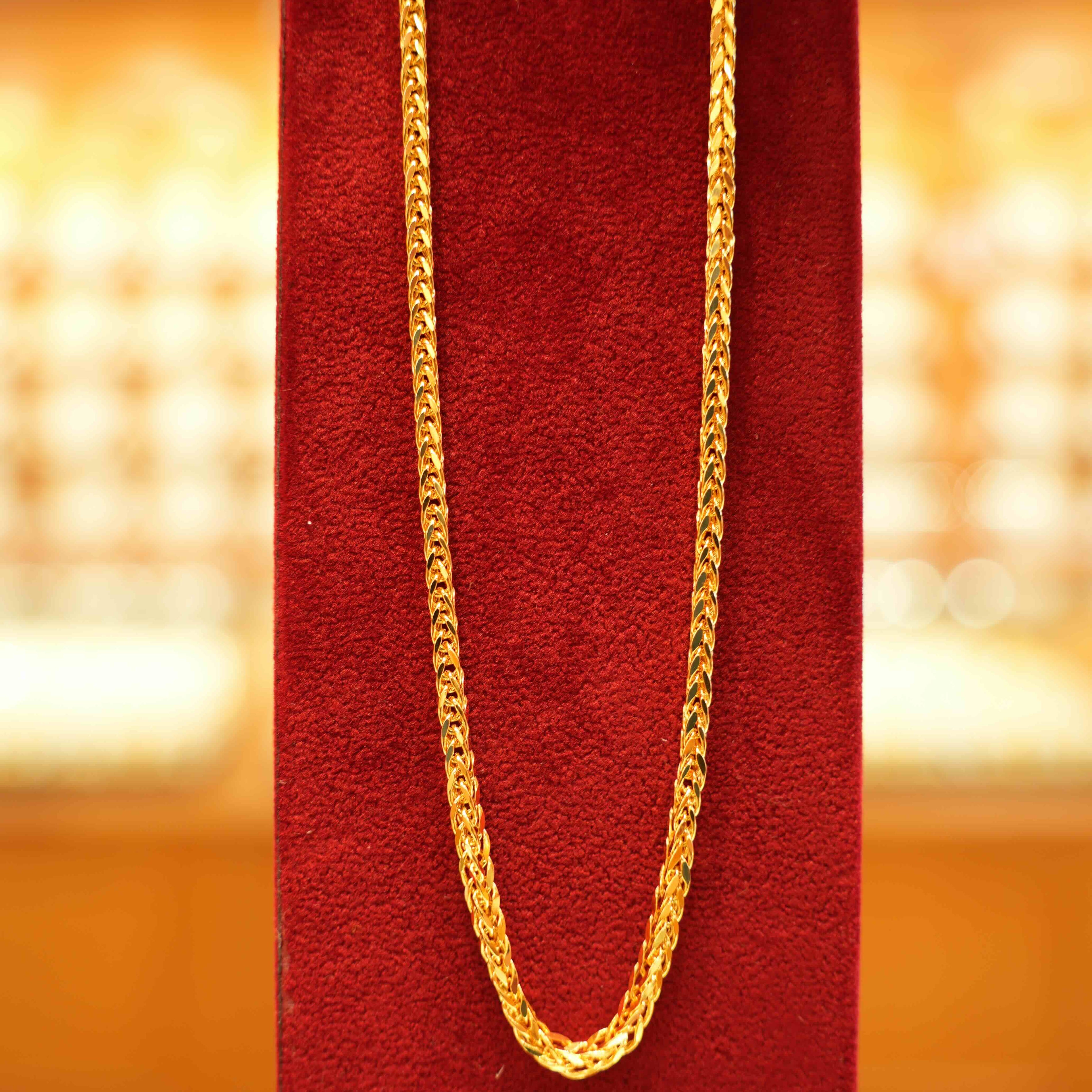 22K Gold Designer Men's Chain (20 Inches)