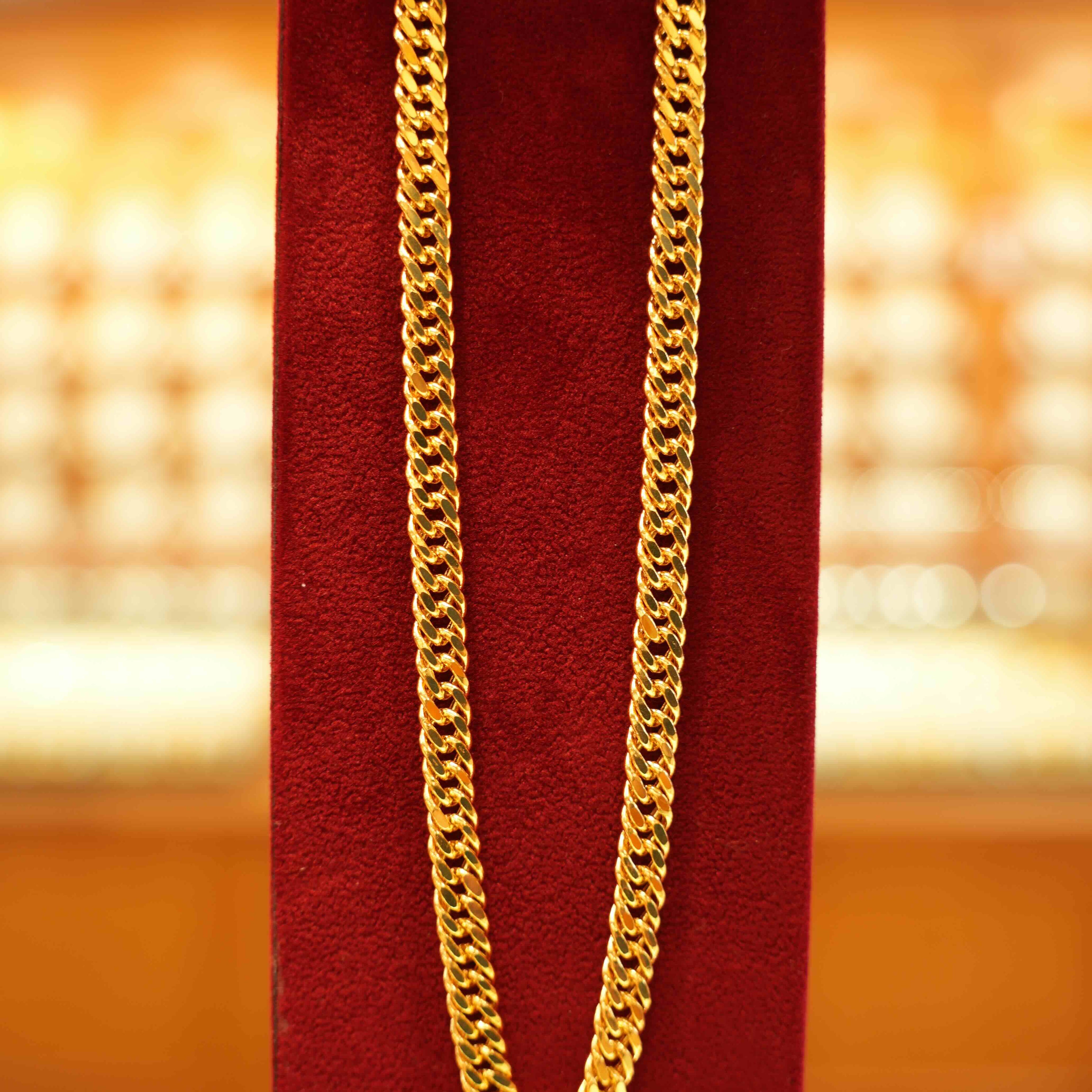 22K Gold Designer Men's Chain (22 Inches)