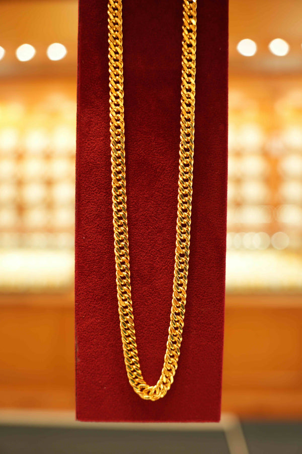 22K Gold Designer Men's Chain (22 Inches)