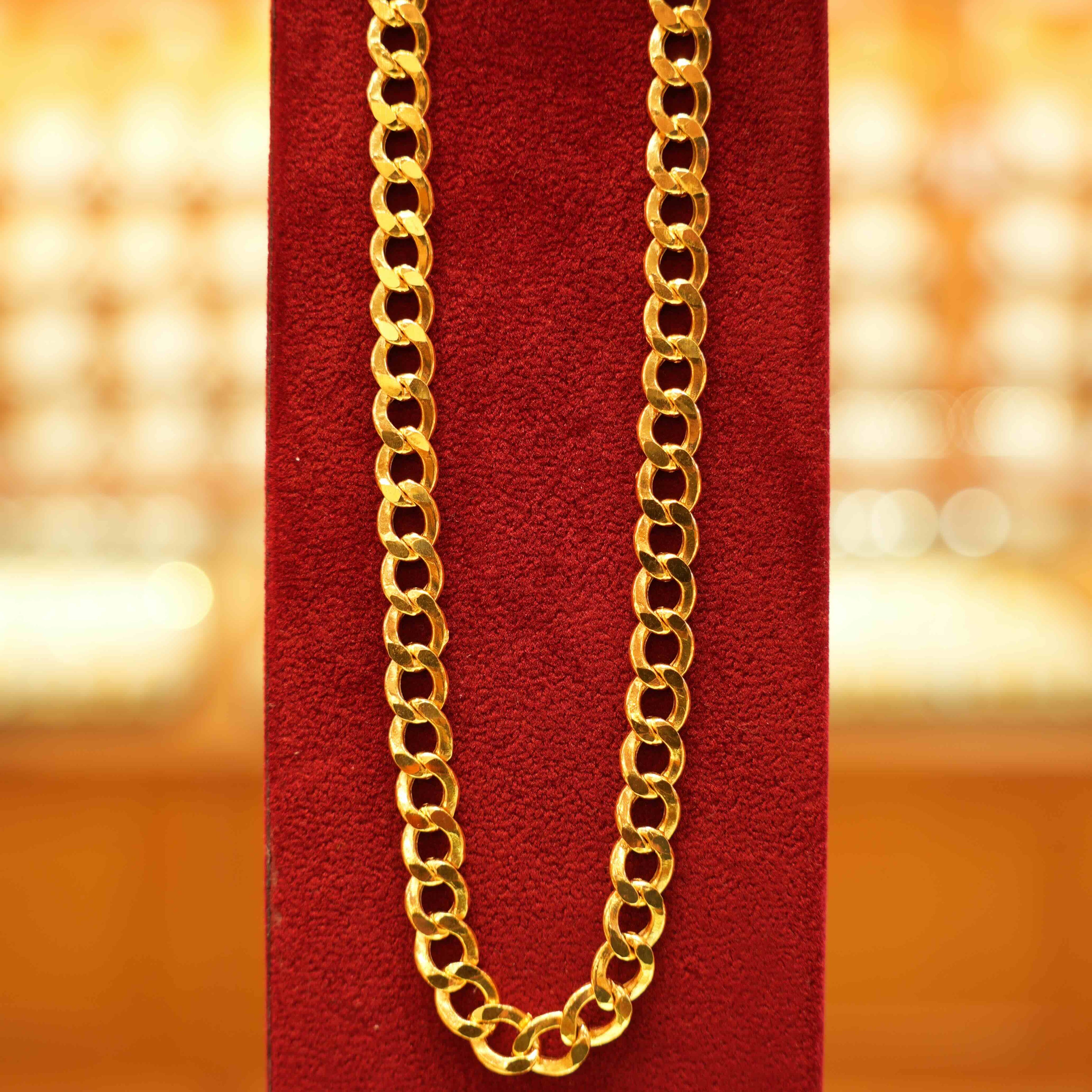 22K Gold Designer Men's Chain (20 Inches)