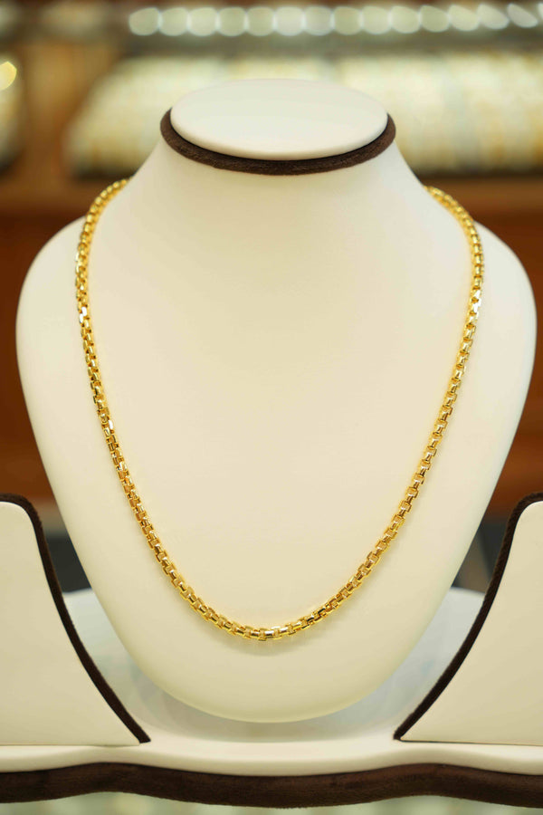 22K Gold Designer Men's Chain (20 Inches)