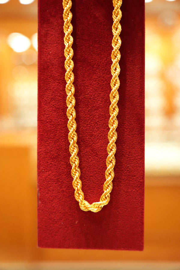 22K Gold Designer Men's Chain (20 Inches)