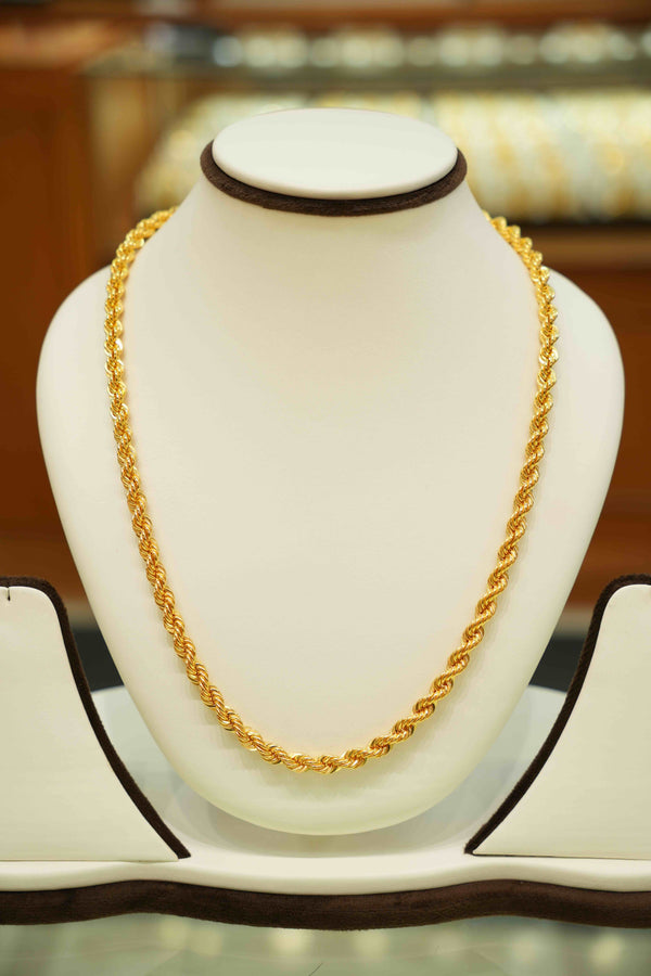 22K Gold Designer Men's Chain (20 Inches)